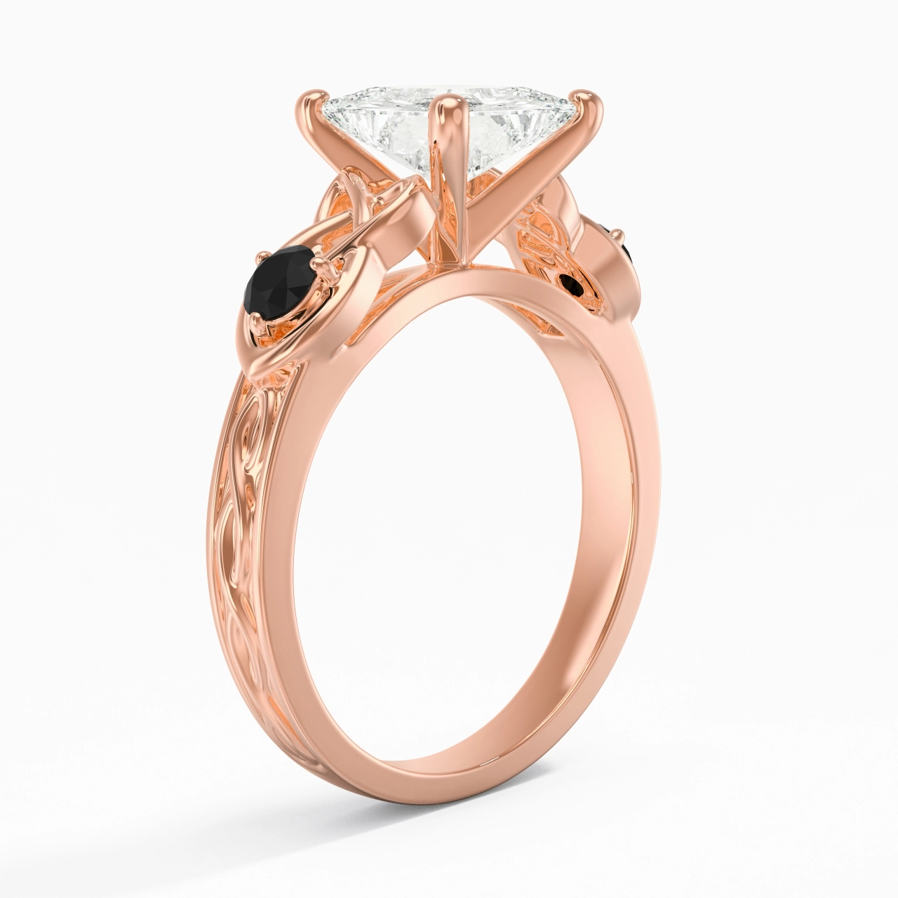 Vintage Unique Princess 2.00ct Cubic Zirconia Engagement Ring