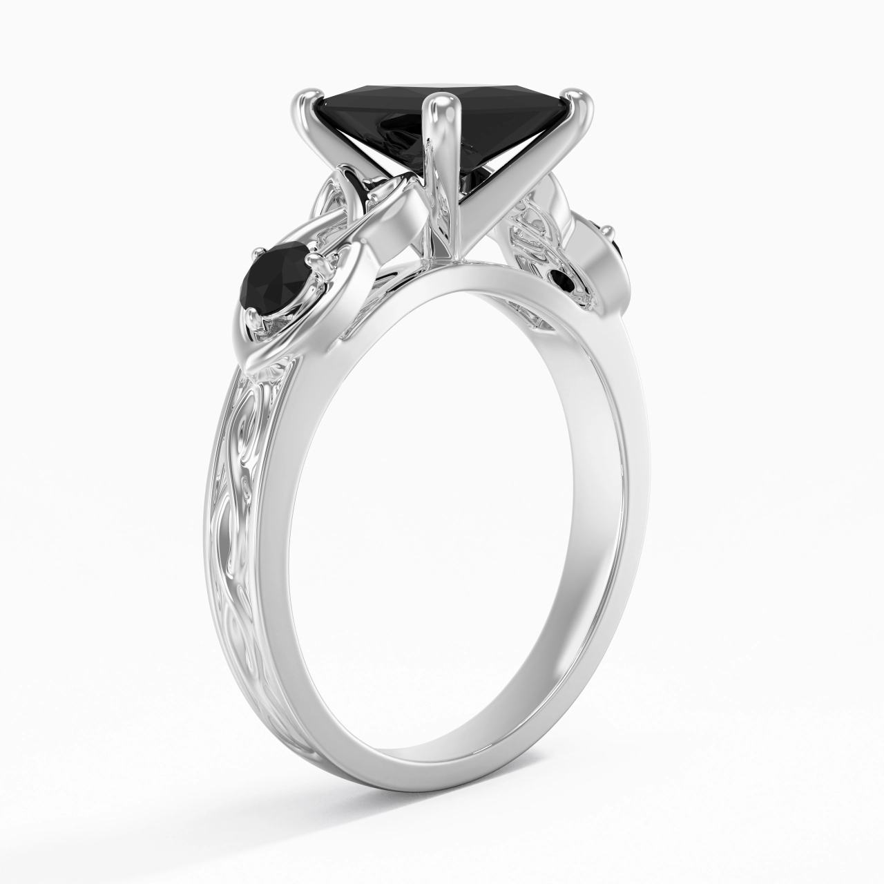 Vintage Unique Princess 2.00ct Cubic Zirconia Engagement Ring