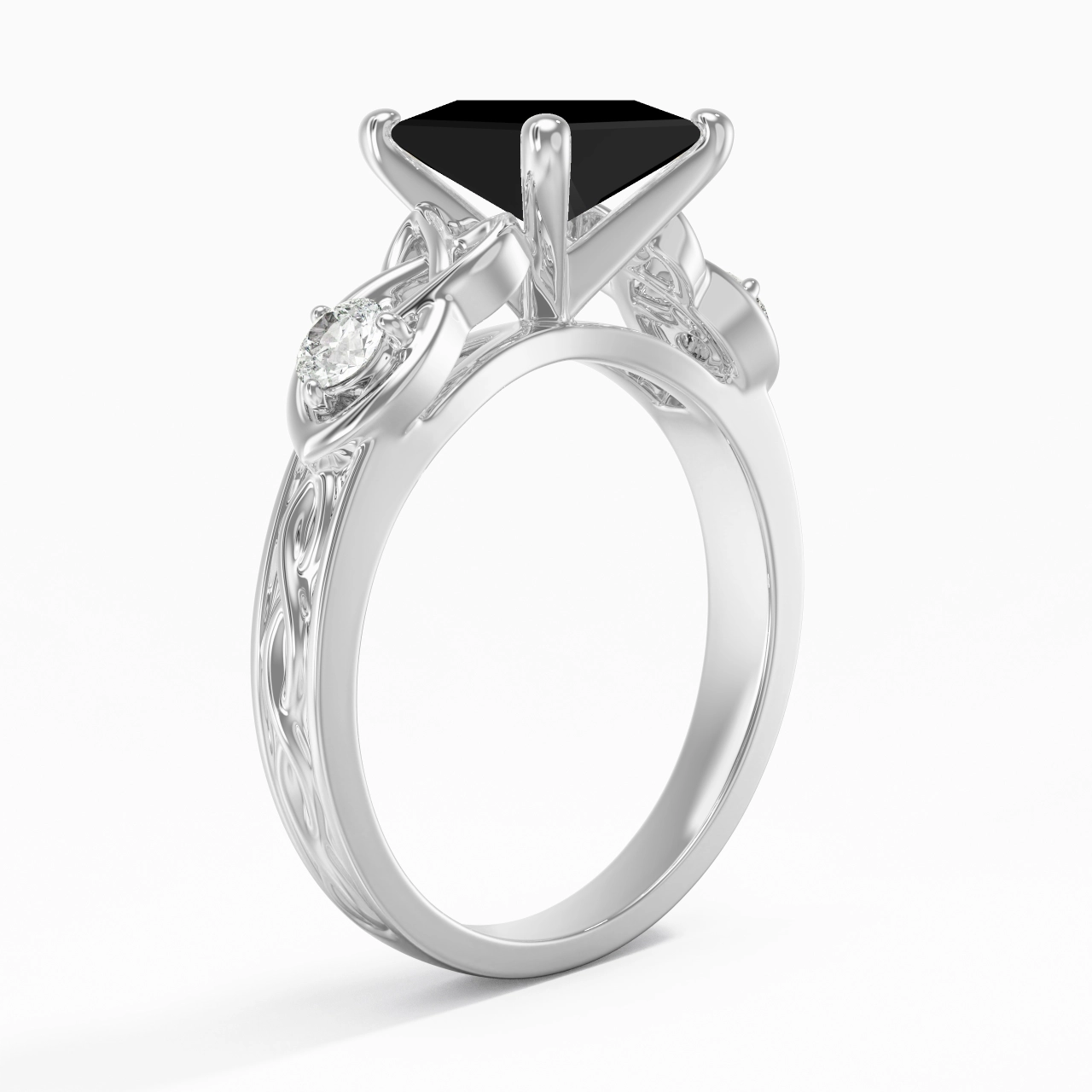 Vintage Unique Princess 2.00ct Cubic Zirconia Engagement Ring