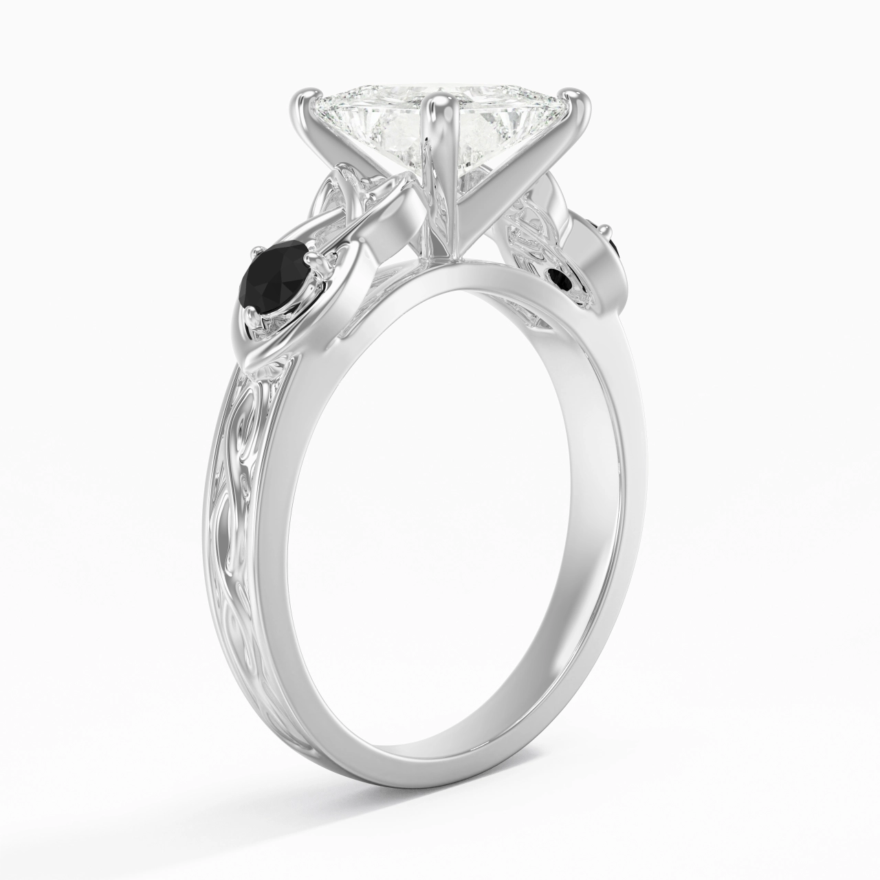 Vintage Unique Princess 2.00ct Cubic Zirconia Engagement Ring