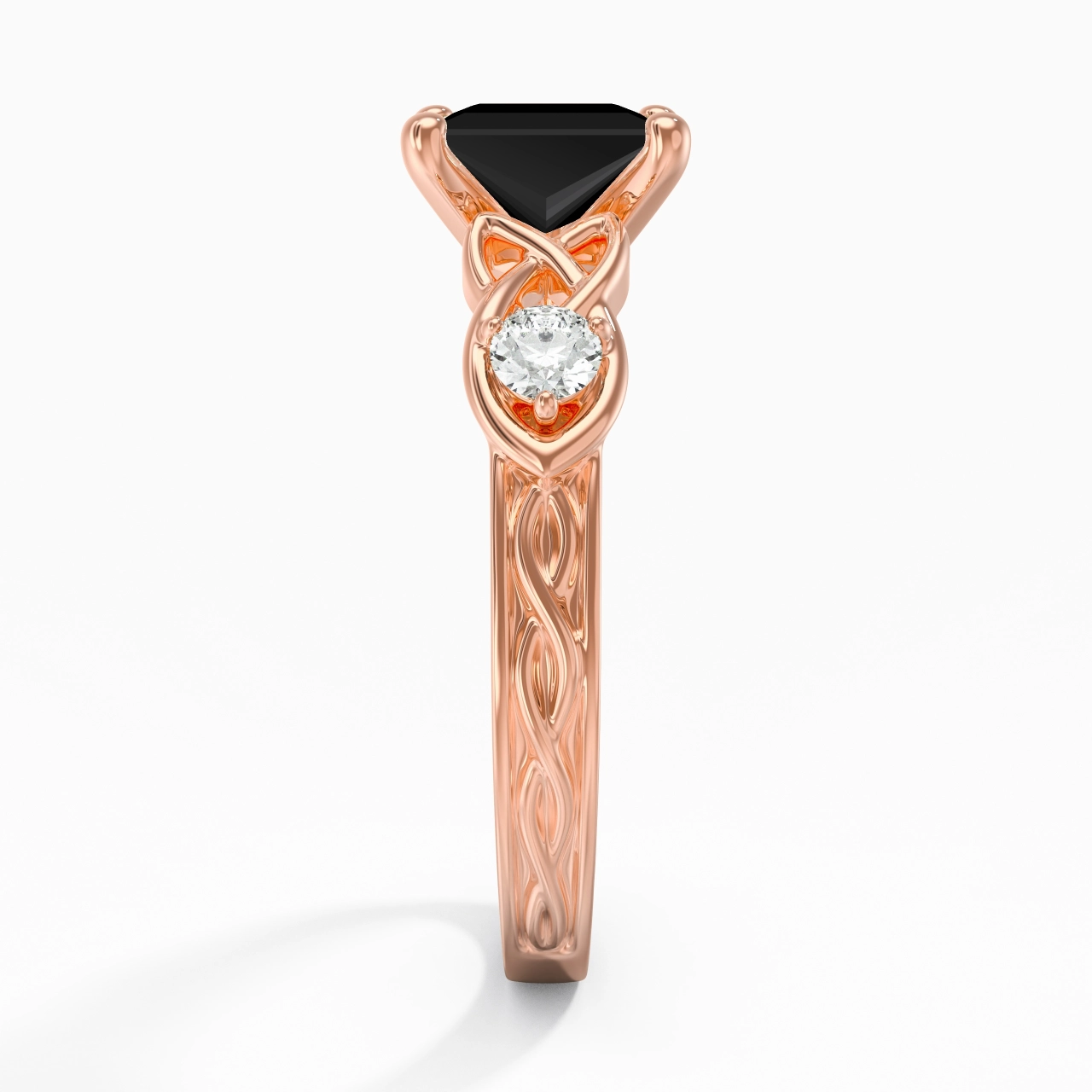 Vintage Unique Princess 2.00ct Cubic Zirconia Engagement Ring