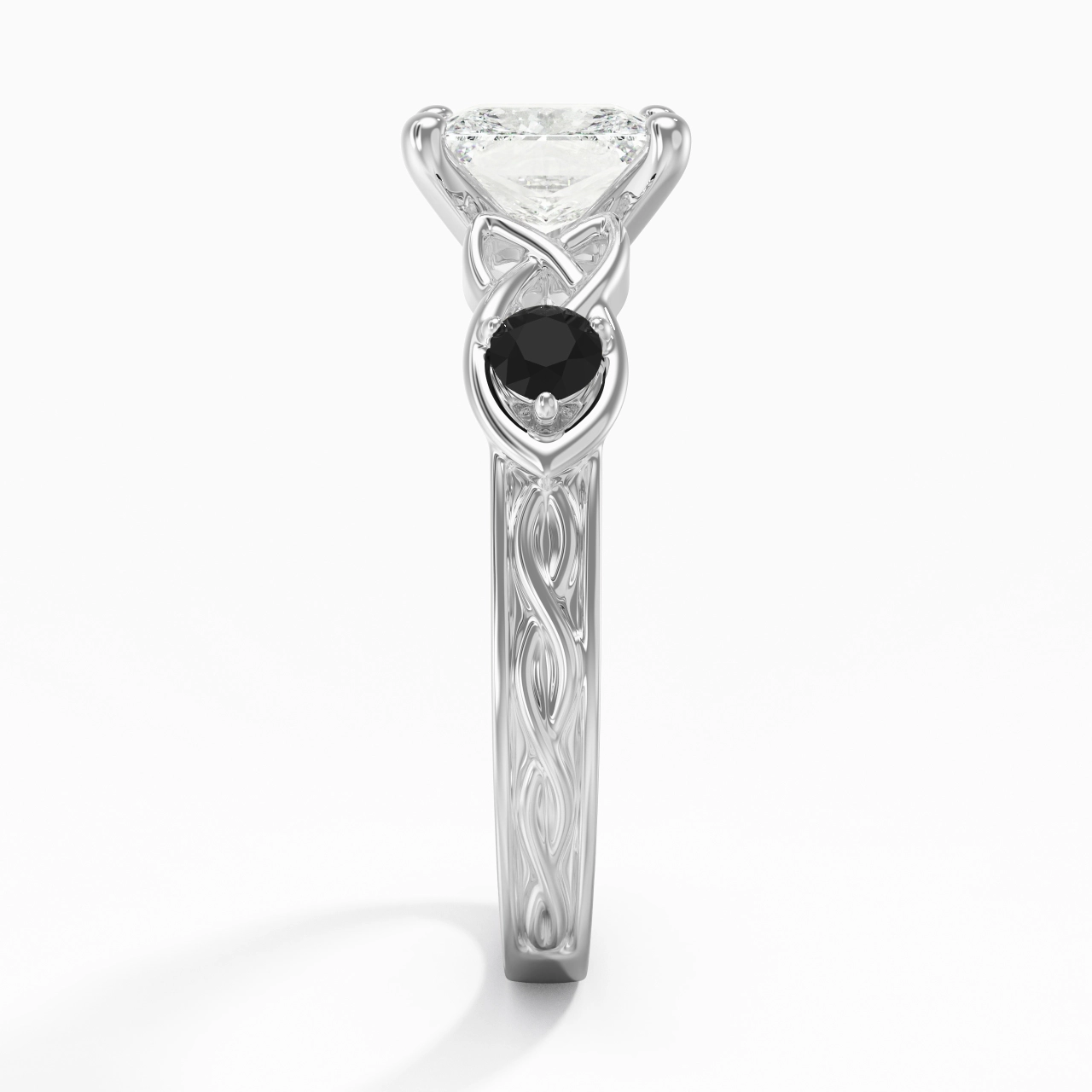 Vintage Unique Princess 2.00ct Cubic Zirconia Engagement Ring