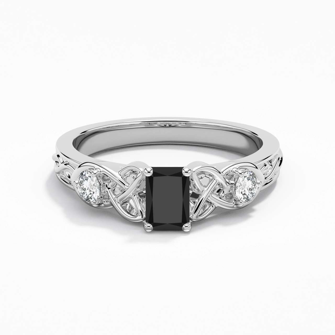 Vintage Unique Radiant 0.80ct Cubic Zirconia Engagement Ring