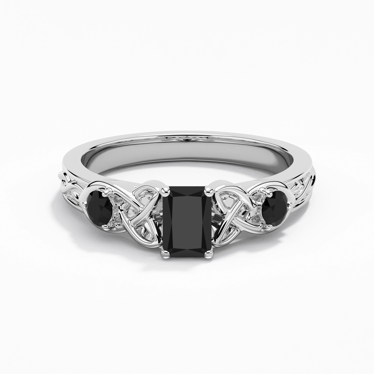 Vintage Unique Radiant 0.80ct Cubic Zirconia Engagement Ring