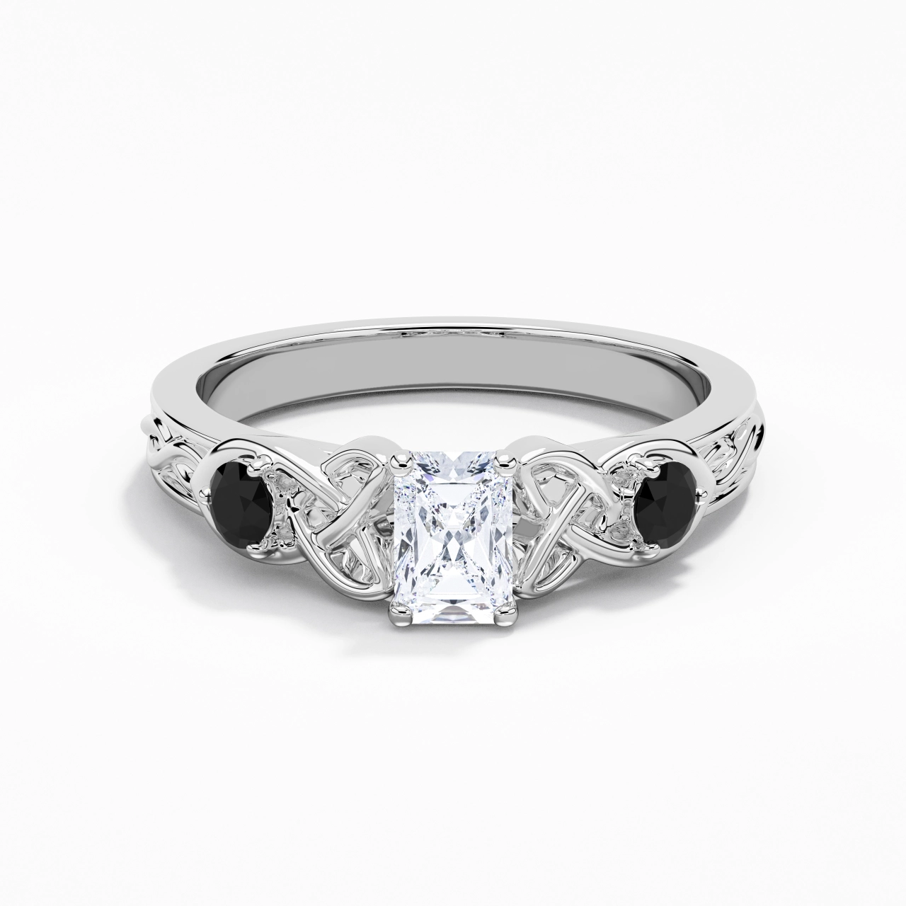 Vintage Unique Radiant 0.80ct Cubic Zirconia Engagement Ring