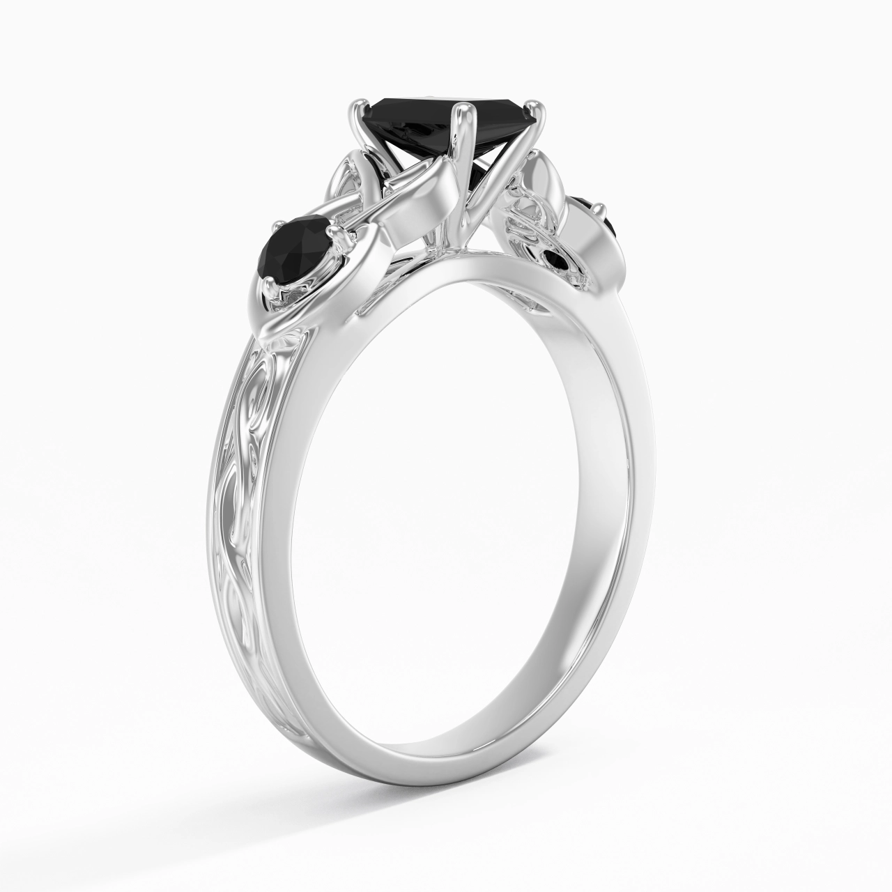 Vintage Unique Radiant 0.80ct Cubic Zirconia Engagement Ring