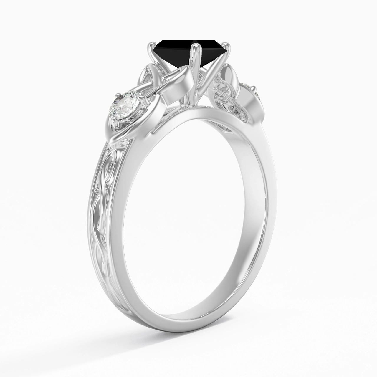 Vintage Unique Radiant 0.80ct Cubic Zirconia Engagement Ring