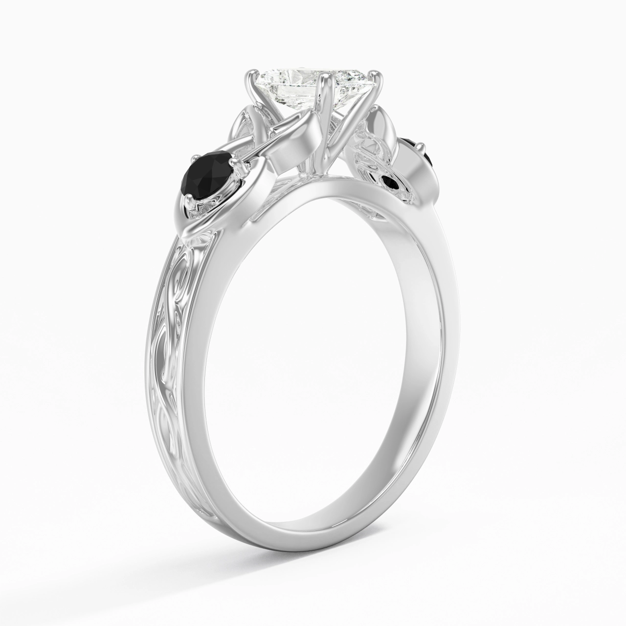 Vintage Unique Radiant 0.80ct Cubic Zirconia Engagement Ring