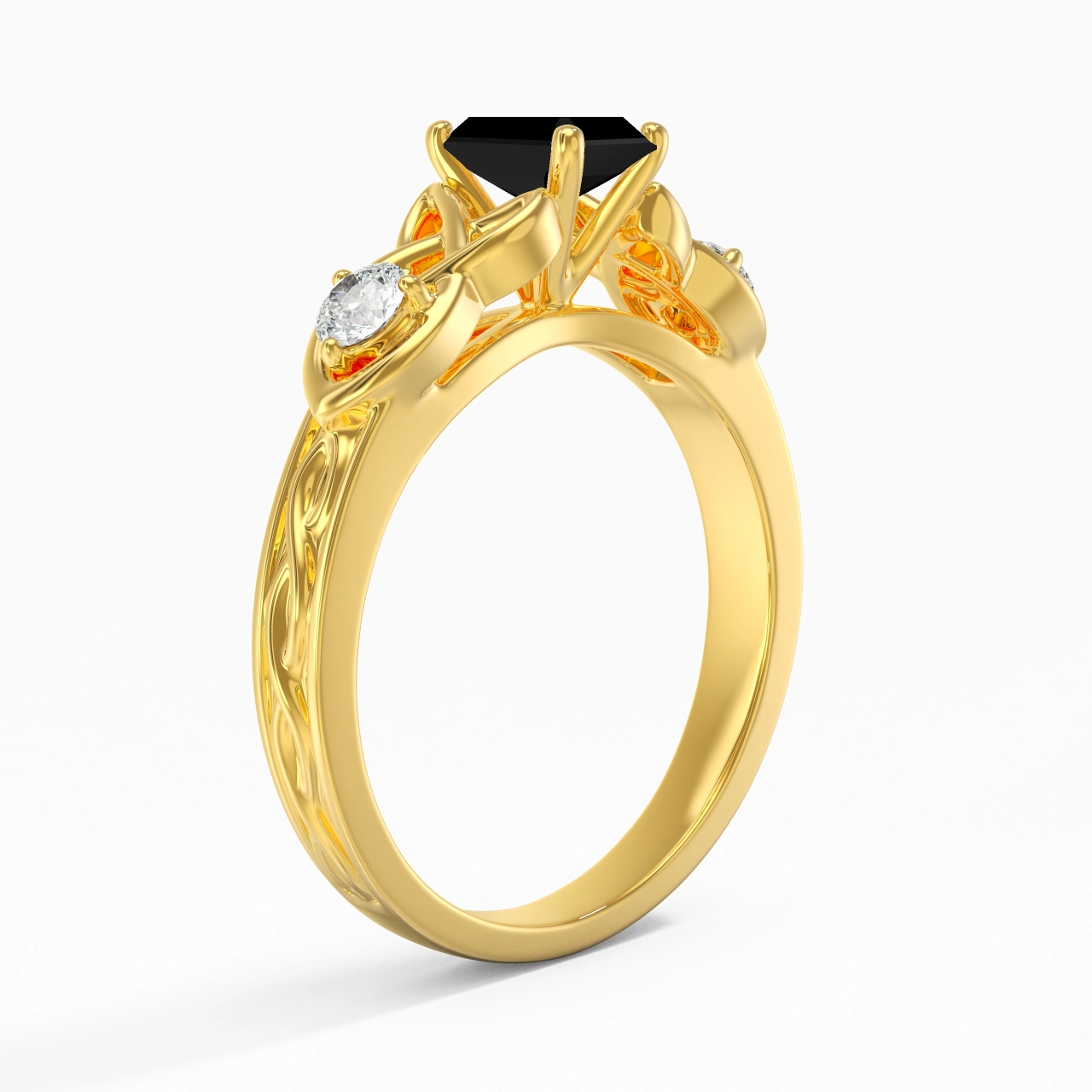 Vintage Unique Radiant 0.80ct Cubic Zirconia Engagement Ring