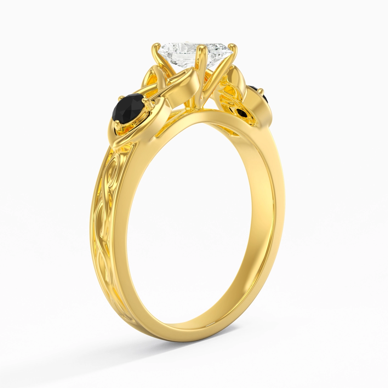 Vintage Unique Radiant 0.80ct Cubic Zirconia Engagement Ring