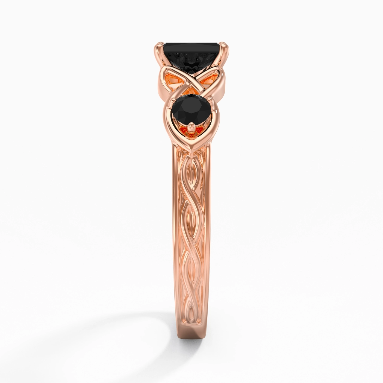 Vintage Unique Radiant 0.80ct Cubic Zirconia Engagement Ring