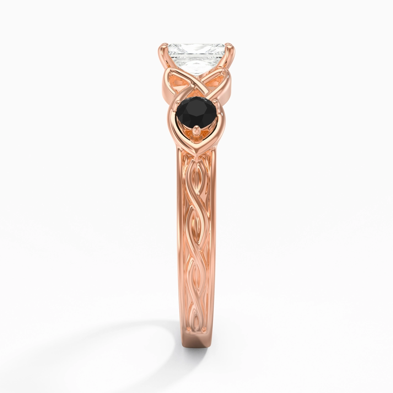 Vintage Unique Radiant 0.80ct Cubic Zirconia Engagement Ring