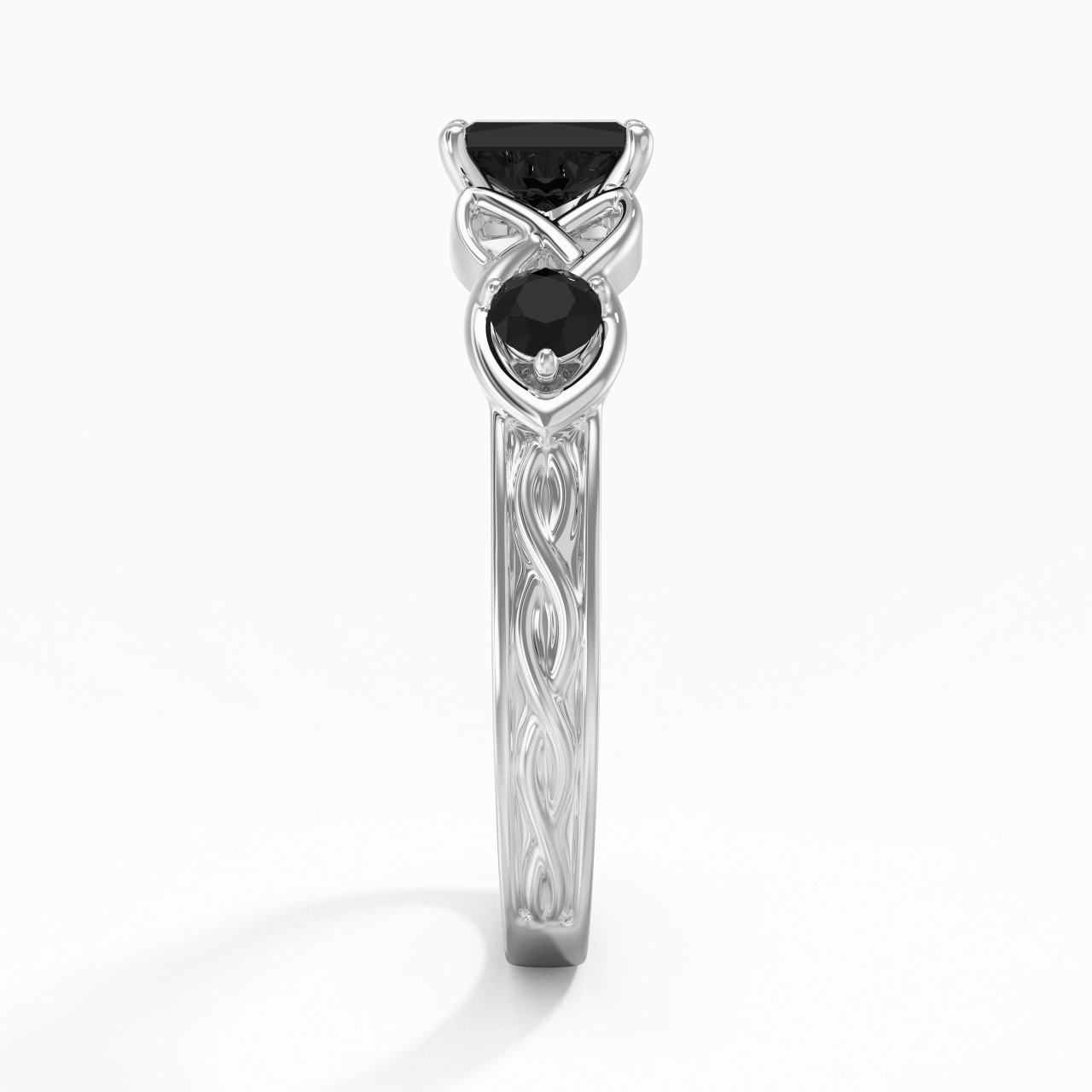 Vintage Unique Radiant 0.80ct Cubic Zirconia Engagement Ring