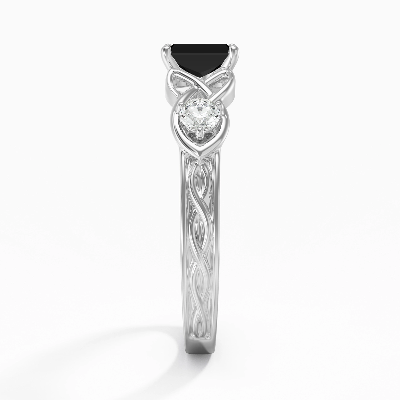 Vintage Unique Radiant 0.80ct Cubic Zirconia Engagement Ring