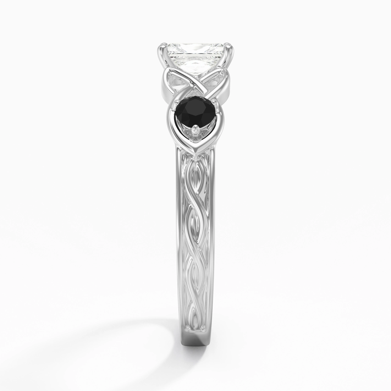 Vintage Unique Radiant 0.80ct Cubic Zirconia Engagement Ring