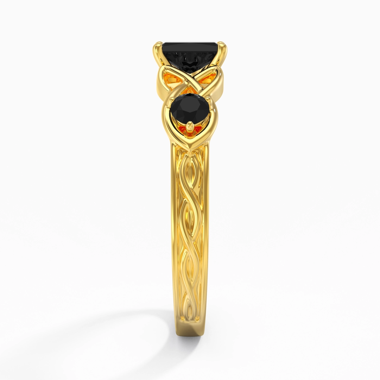 Vintage Unique Radiant 0.80ct Cubic Zirconia Engagement Ring