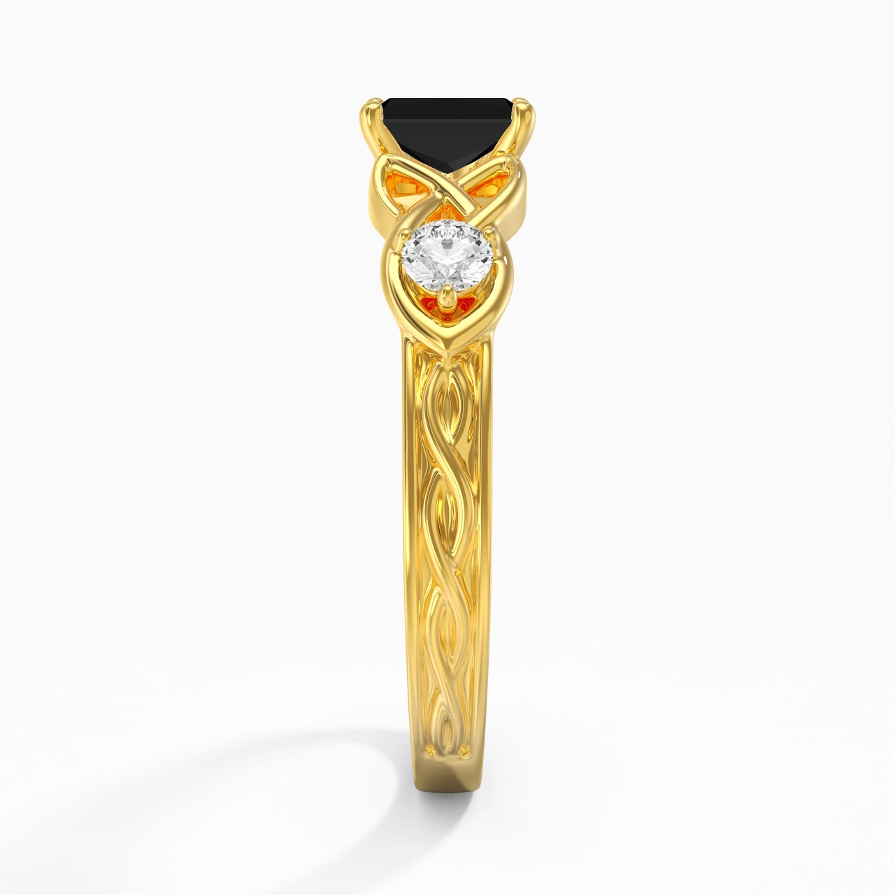 Vintage Unique Radiant 0.80ct Cubic Zirconia Engagement Ring