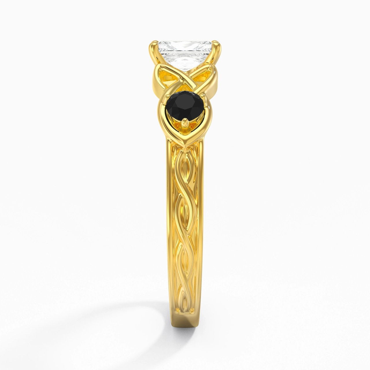 Vintage Unique Radiant 0.80ct Cubic Zirconia Engagement Ring