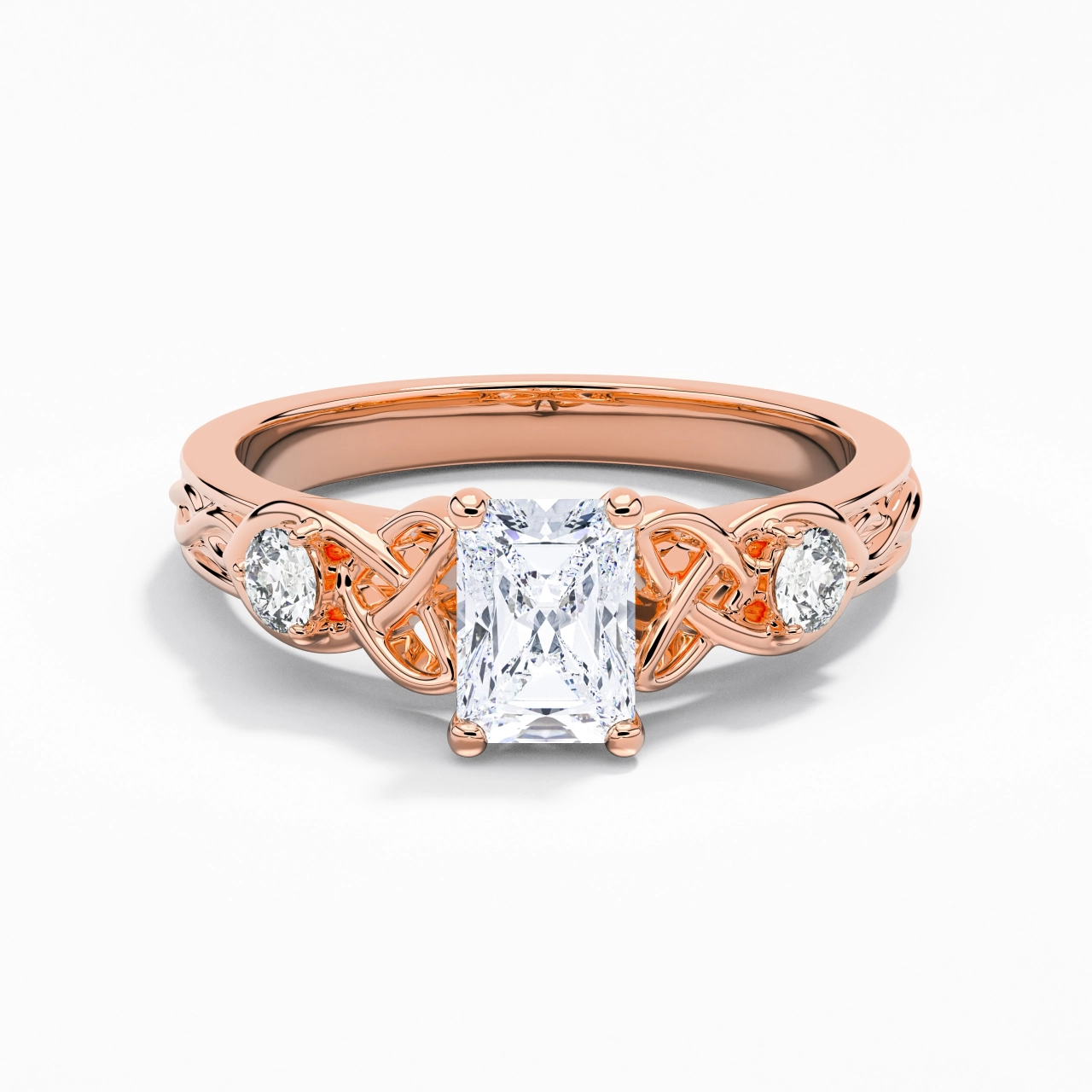 Vintage Unique Radiant 1.00ct Cubic Zirconia Engagement Ring