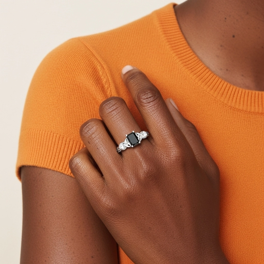 Vintage Unique Radiant 0.80ct Cubic Zirconia Engagement Ring