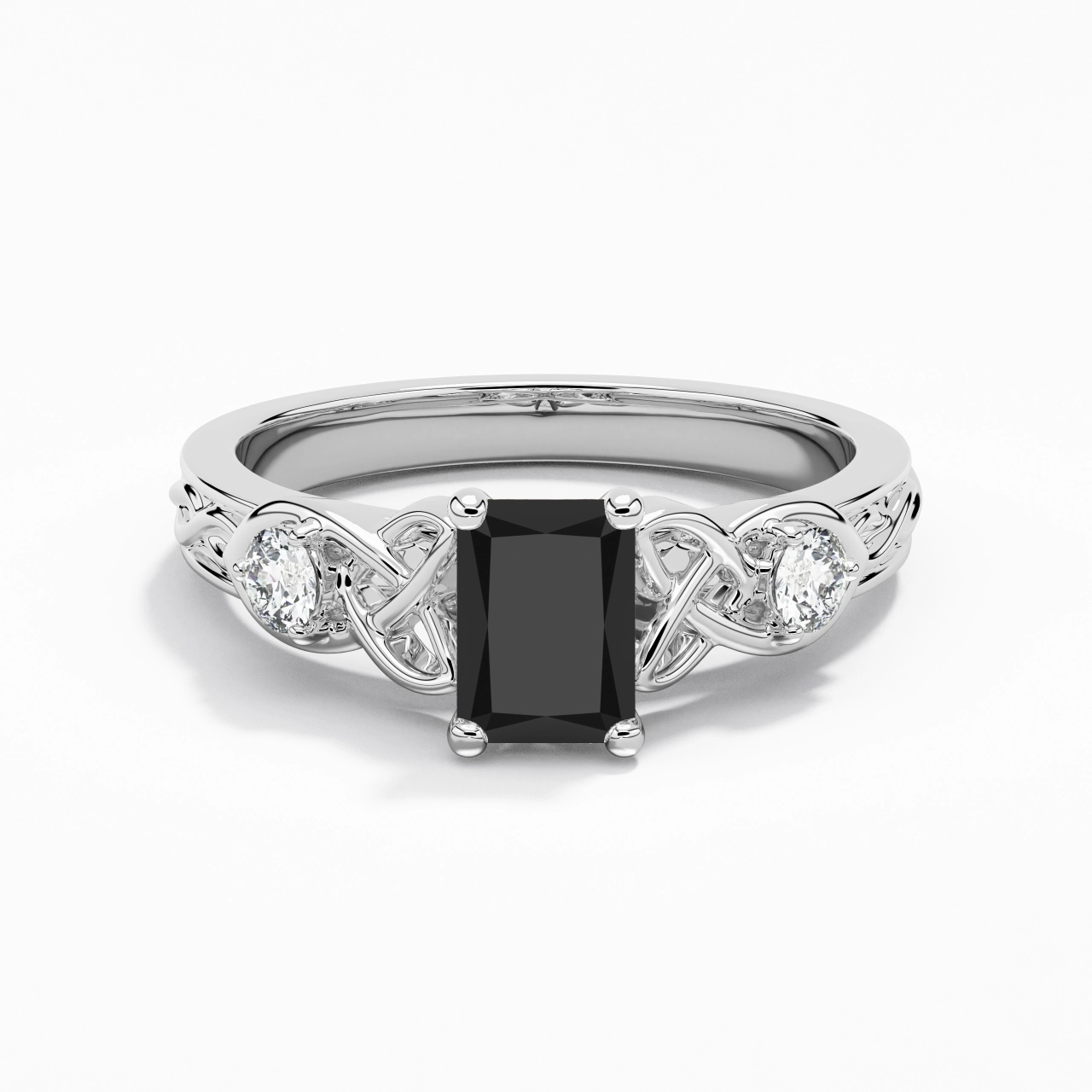 Vintage Unique Radiant 1.00ct Cubic Zirconia Engagement Ring