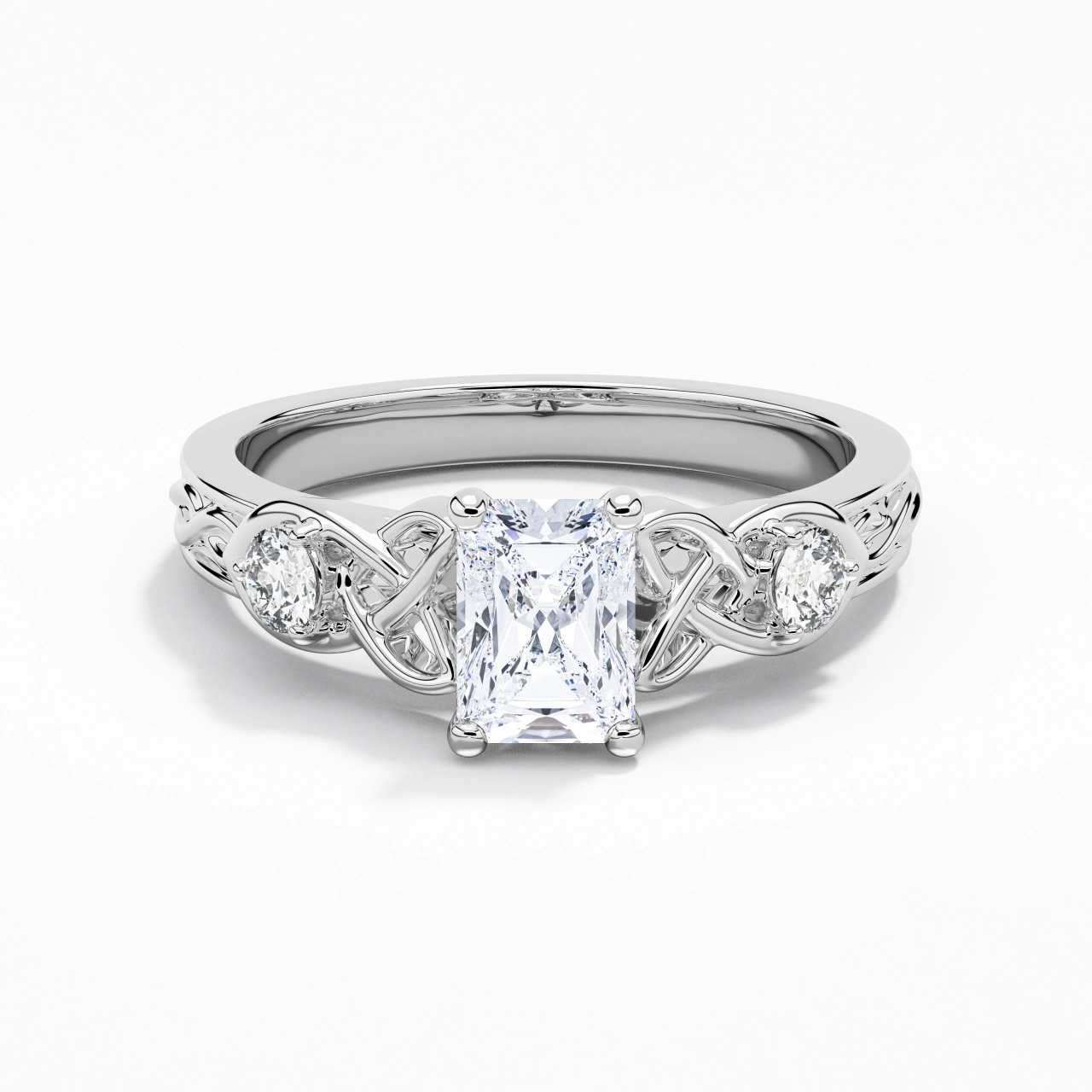 Vintage Unique Radiant 1.00ct Cubic Zirconia Engagement Ring