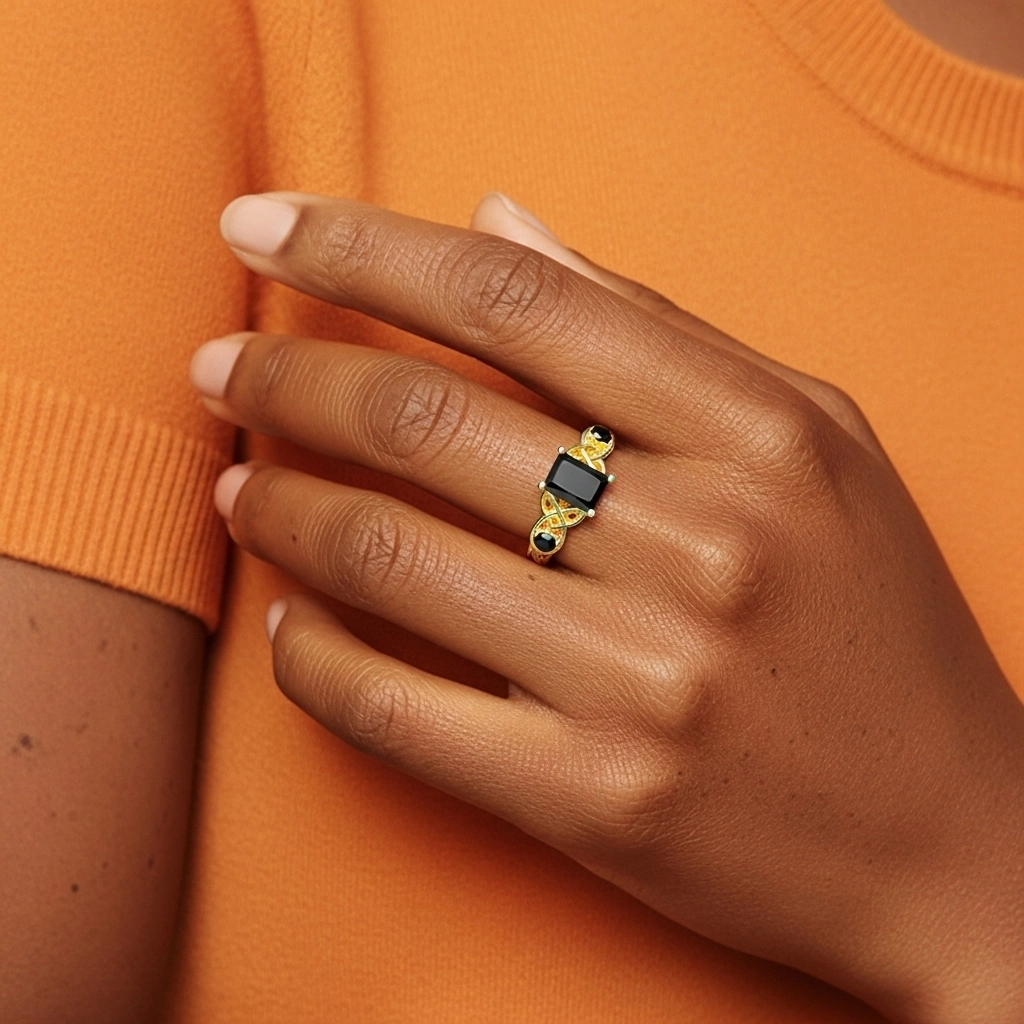 Vintage Unique Radiant 0.80ct Cubic Zirconia Engagement Ring