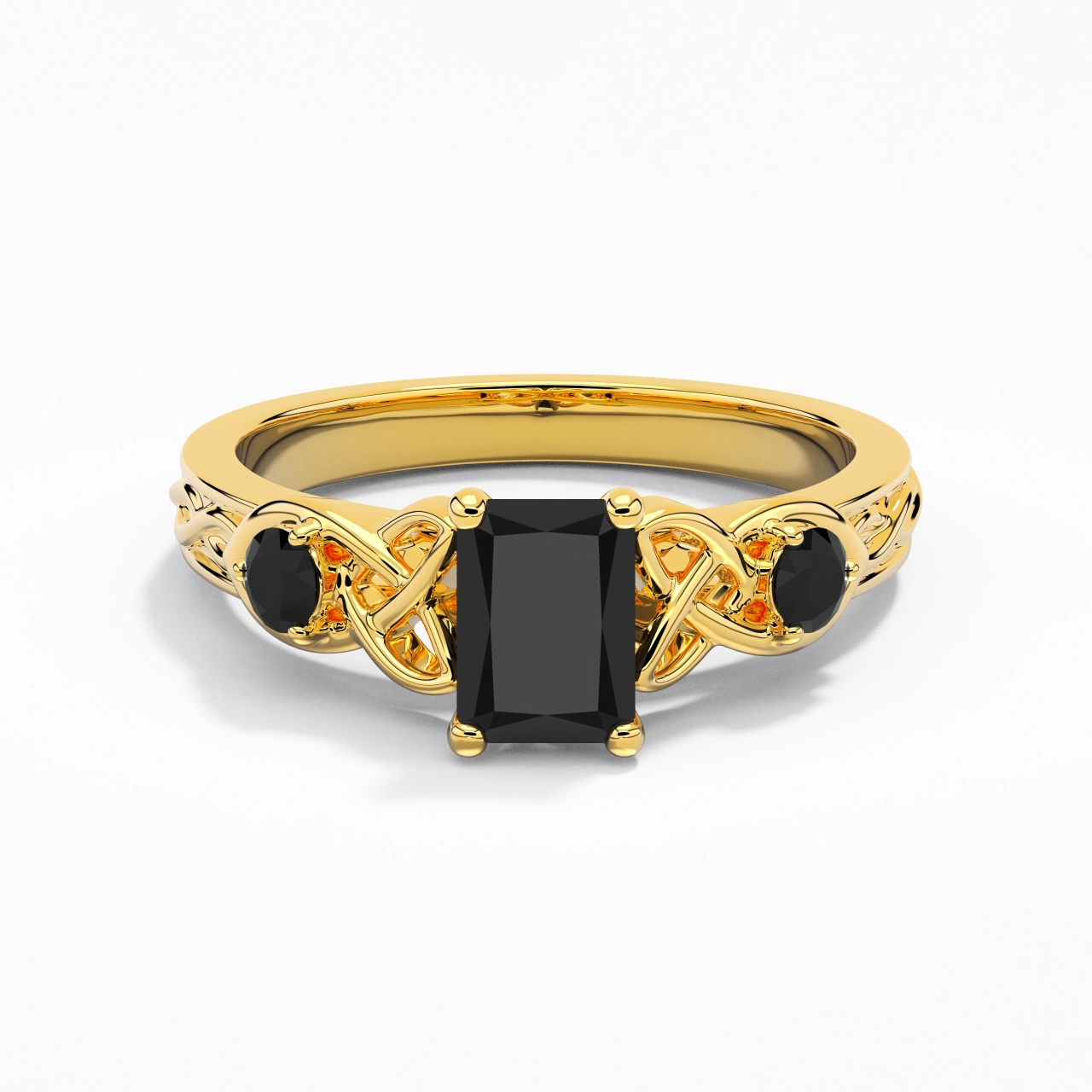 Vintage Unique Radiant 1.00ct Cubic Zirconia Engagement Ring