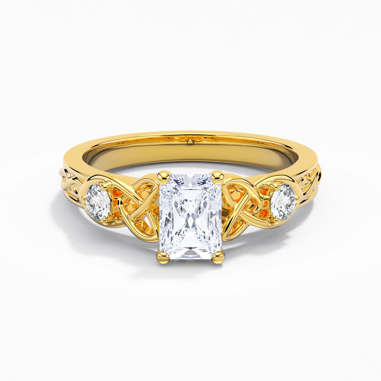 Vintage Unique Radiant 1.00ct Cubic Zirconia Engagement Ring