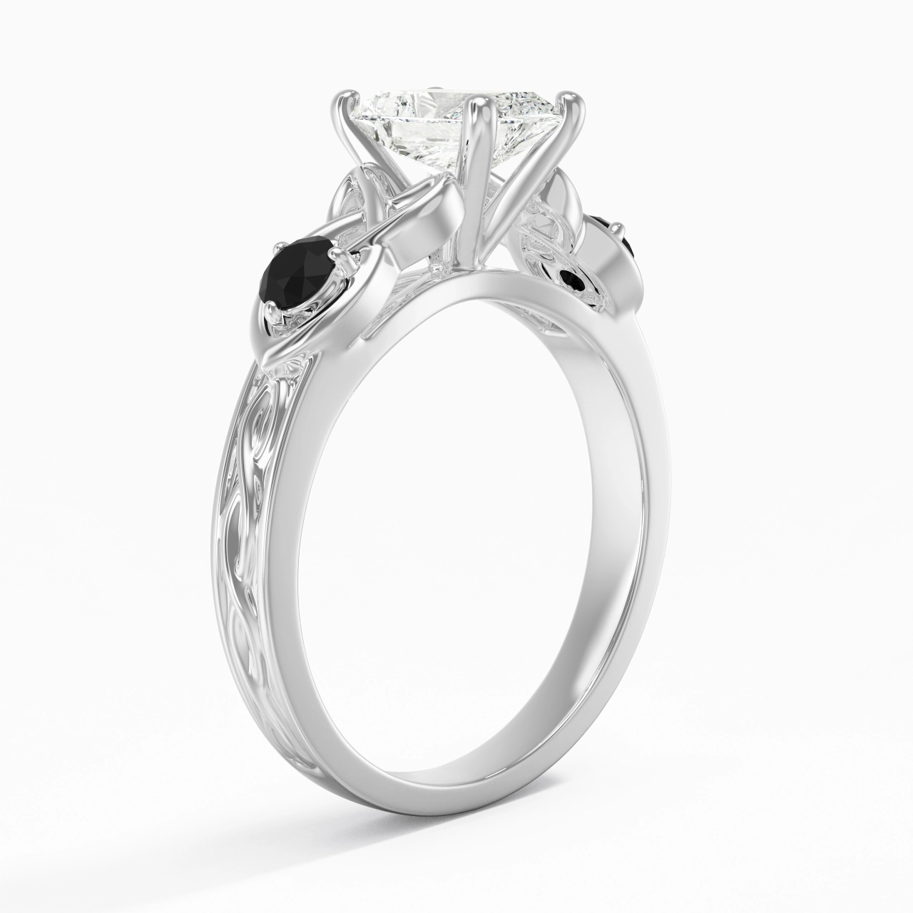 Vintage Unique Radiant 1.00ct Cubic Zirconia Engagement Ring