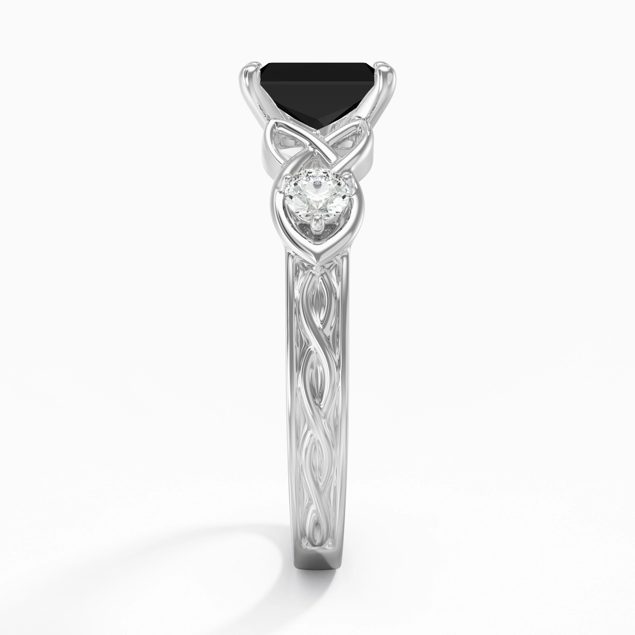 Vintage Unique Radiant 1.00ct Cubic Zirconia Engagement Ring