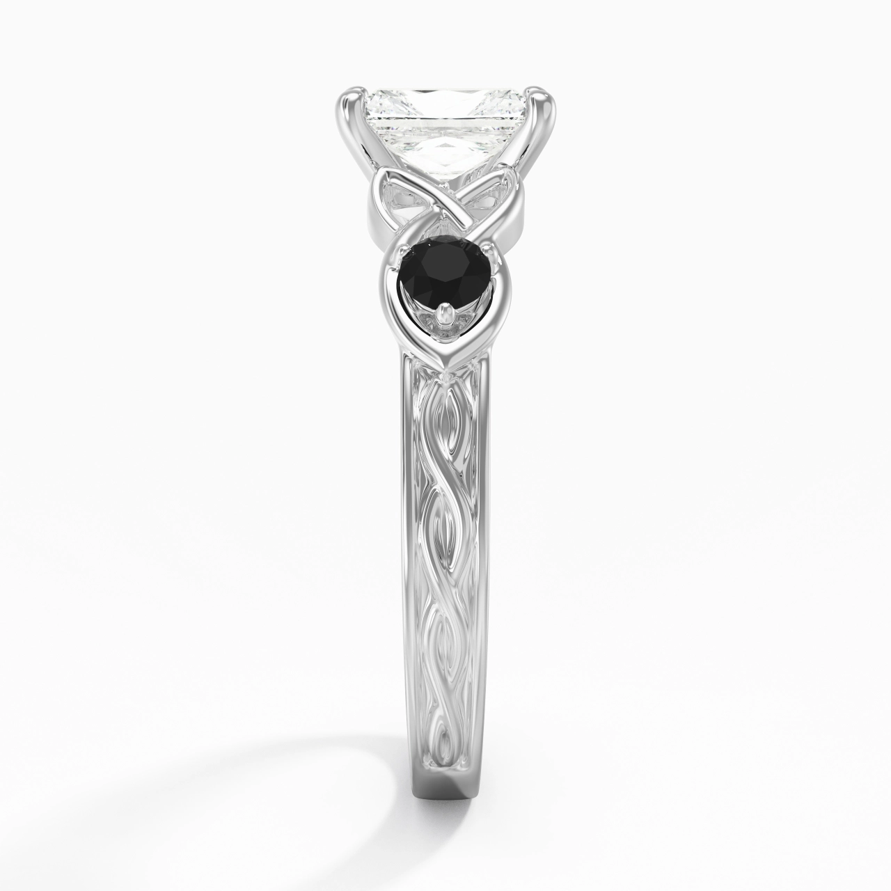 Vintage Unique Radiant 1.00ct Cubic Zirconia Engagement Ring