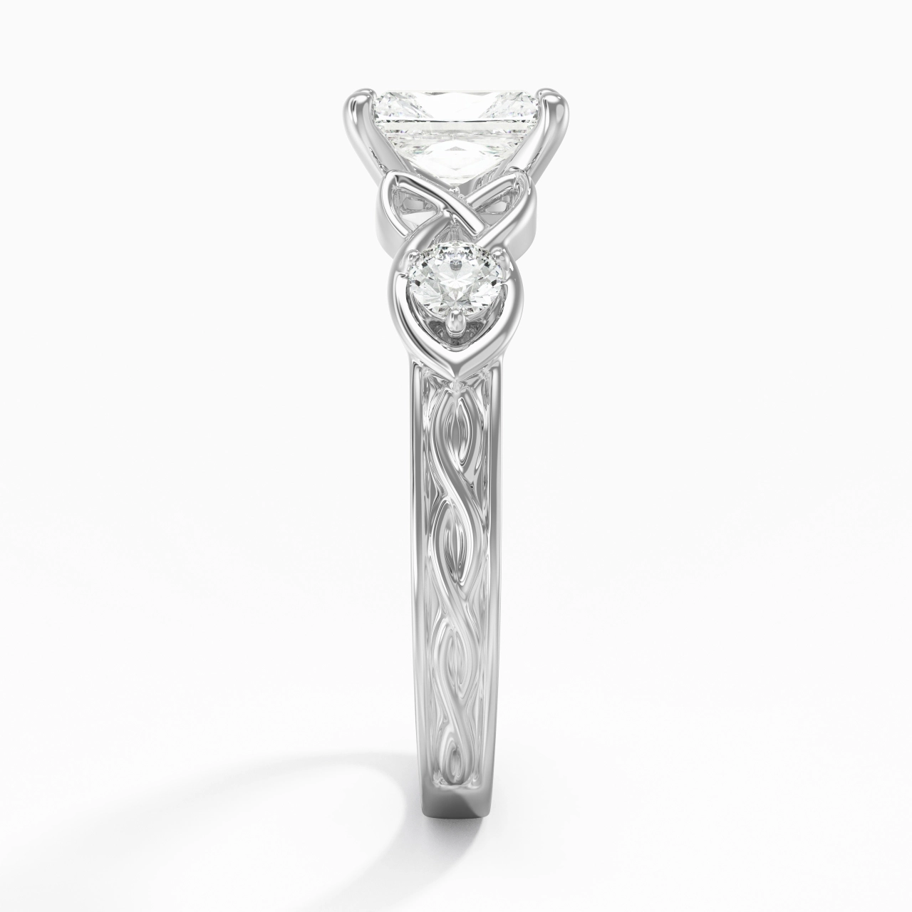 Vintage Unique Radiant 1.00ct Cubic Zirconia Engagement Ring