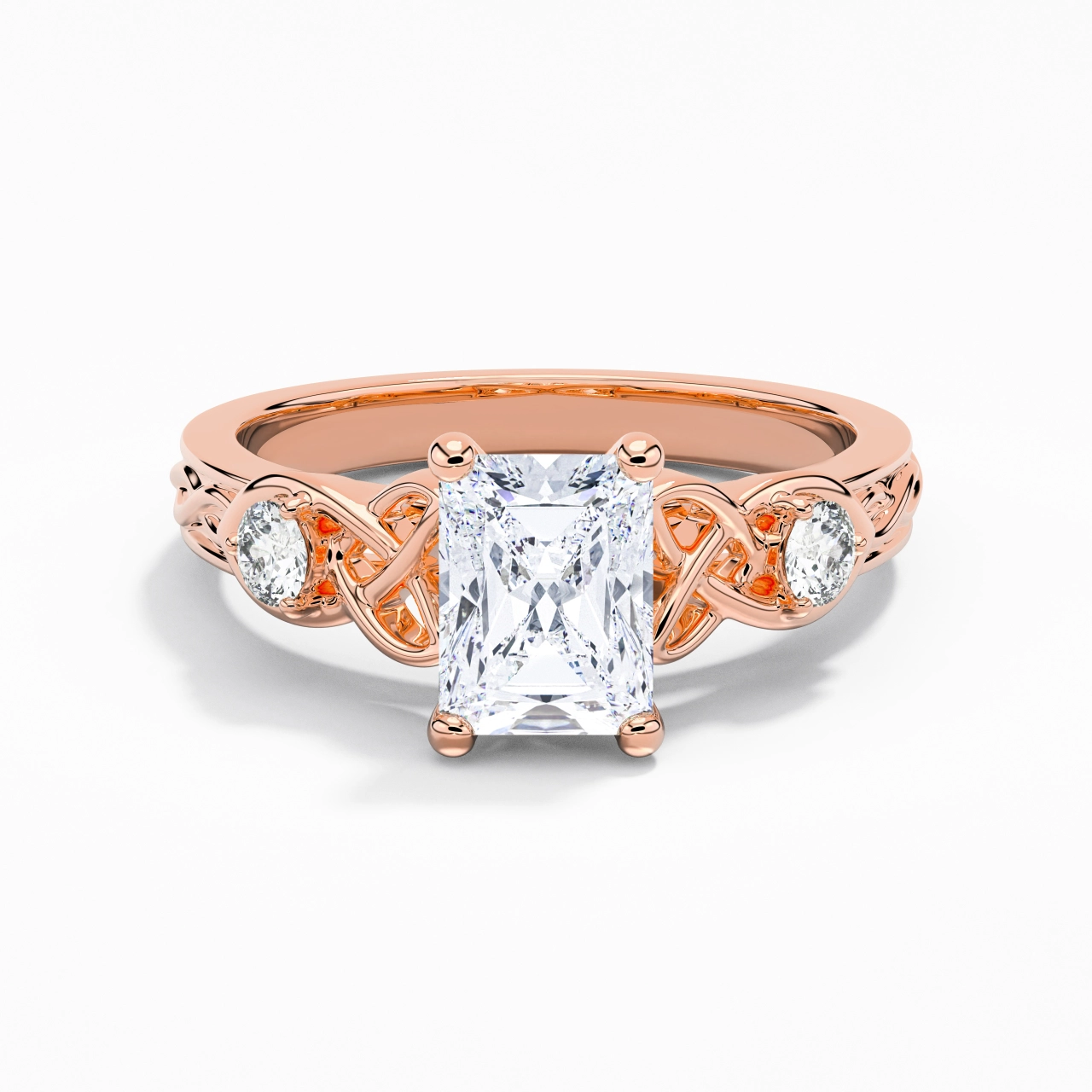 Vintage Unique Radiant 2.00ct Cubic Zirconia Engagement Ring