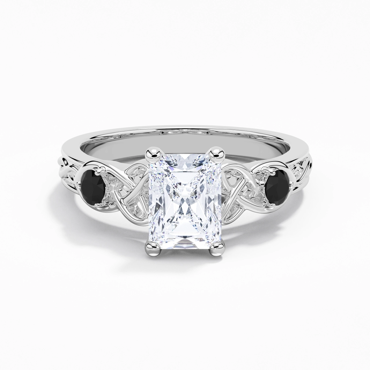 Vintage Unique Radiant 2.00ct Cubic Zirconia Engagement Ring