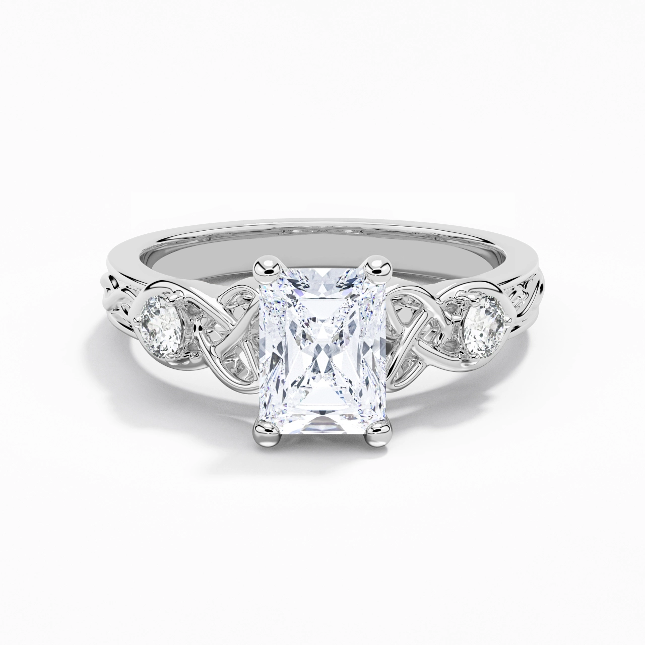 Vintage Unique Radiant 2.00ct Cubic Zirconia Engagement Ring