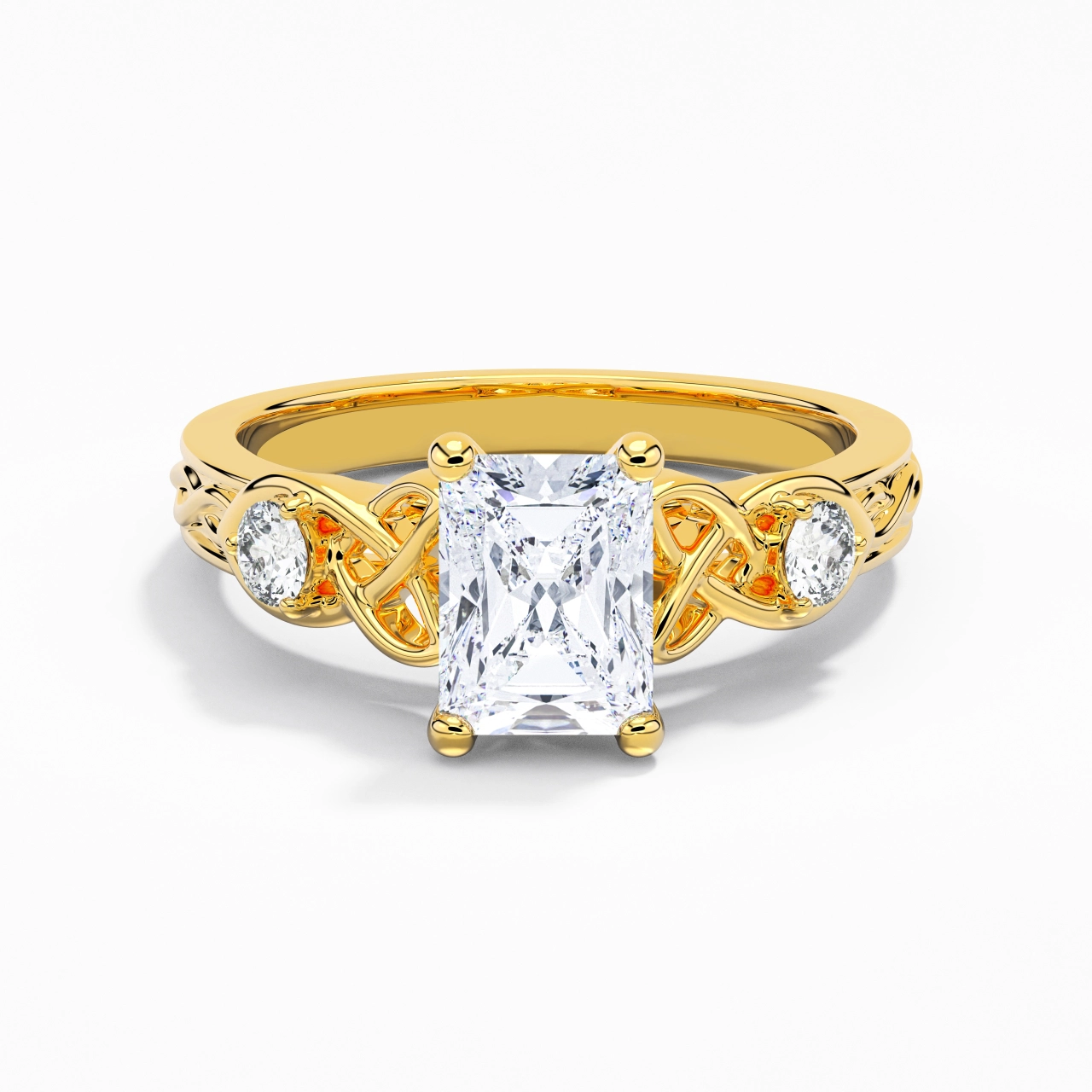 Vintage Unique Radiant 2.00ct Cubic Zirconia Engagement Ring