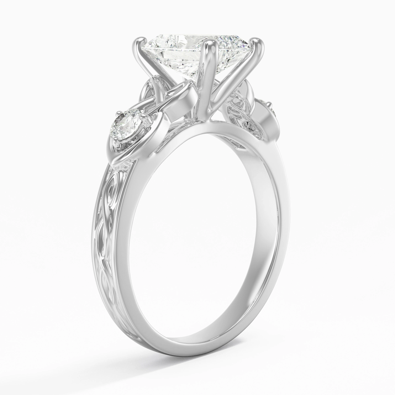 Vintage Unique Radiant 2.00ct Cubic Zirconia Engagement Ring