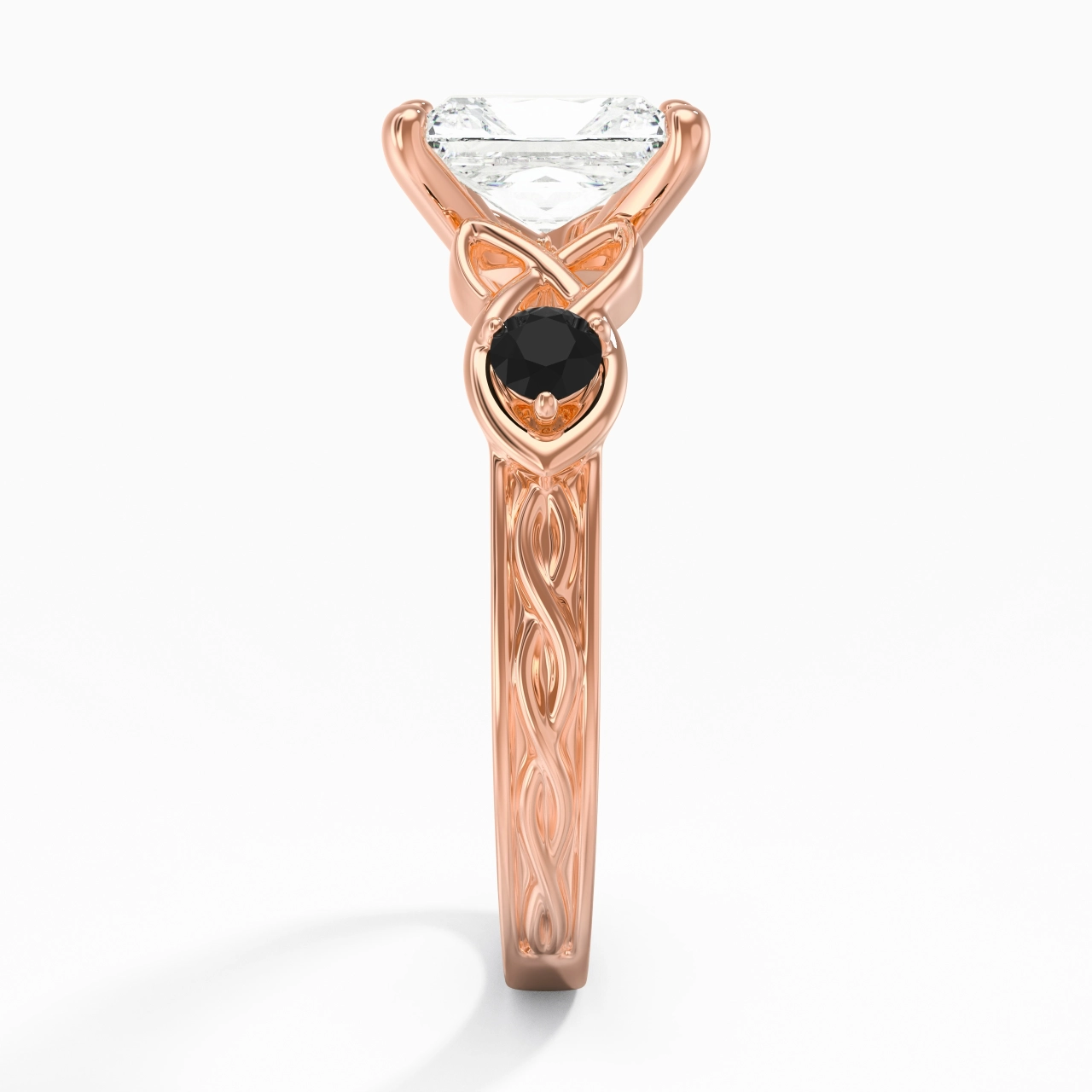 Vintage Unique Radiant 2.00ct Cubic Zirconia Engagement Ring