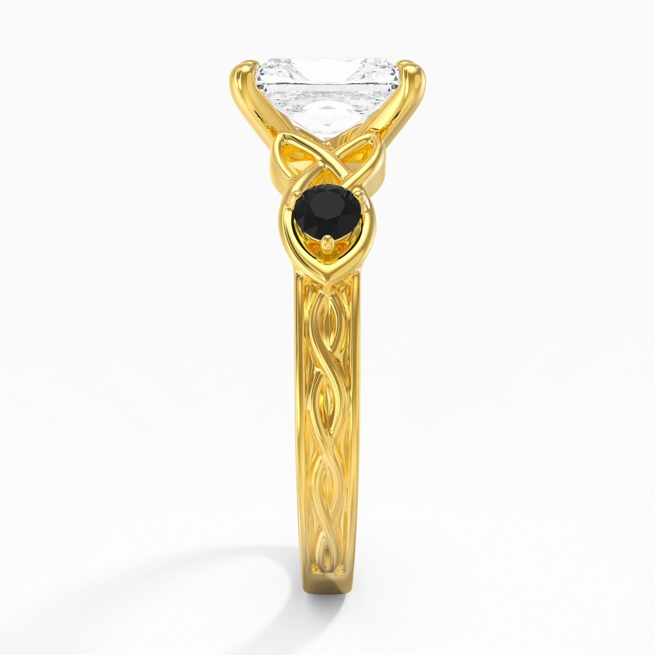 Vintage Unique Radiant 2.00ct Cubic Zirconia Engagement Ring