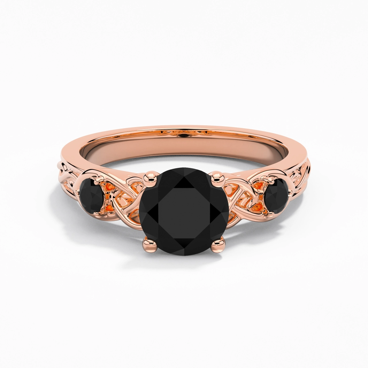 Vintage Unique Round 1.50ct Cubic Zirconia Engagement Ring