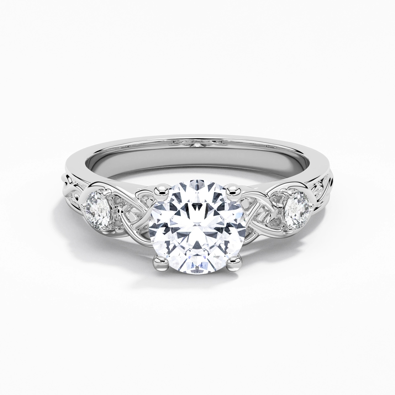 1.50ct Moissanite Engagement Ring Platinum