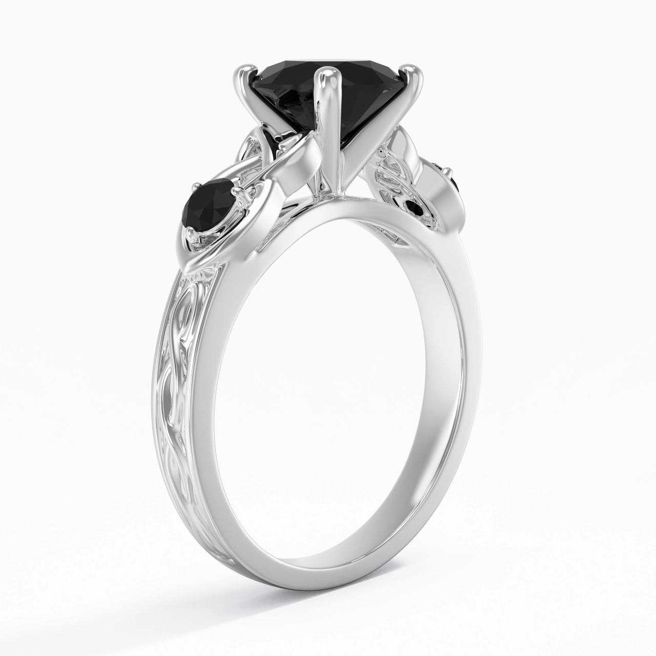 Vintage Unique Round 1.50ct Cubic Zirconia Engagement Ring