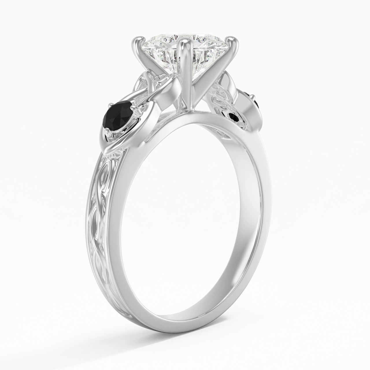 Vintage Unique Round 1.50ct Cubic Zirconia Engagement Ring