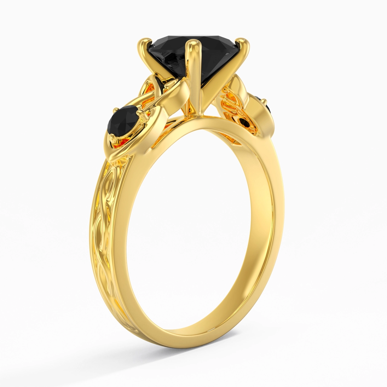 Vintage Unique Round 1.50ct Cubic Zirconia Engagement Ring