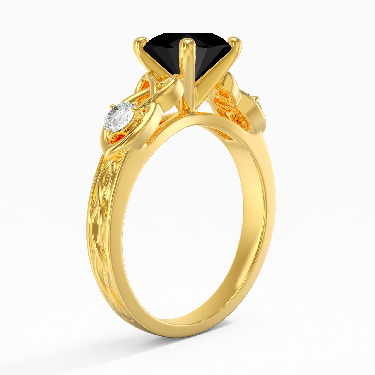 Vintage Unique Round 1.50ct Cubic Zirconia Engagement Ring