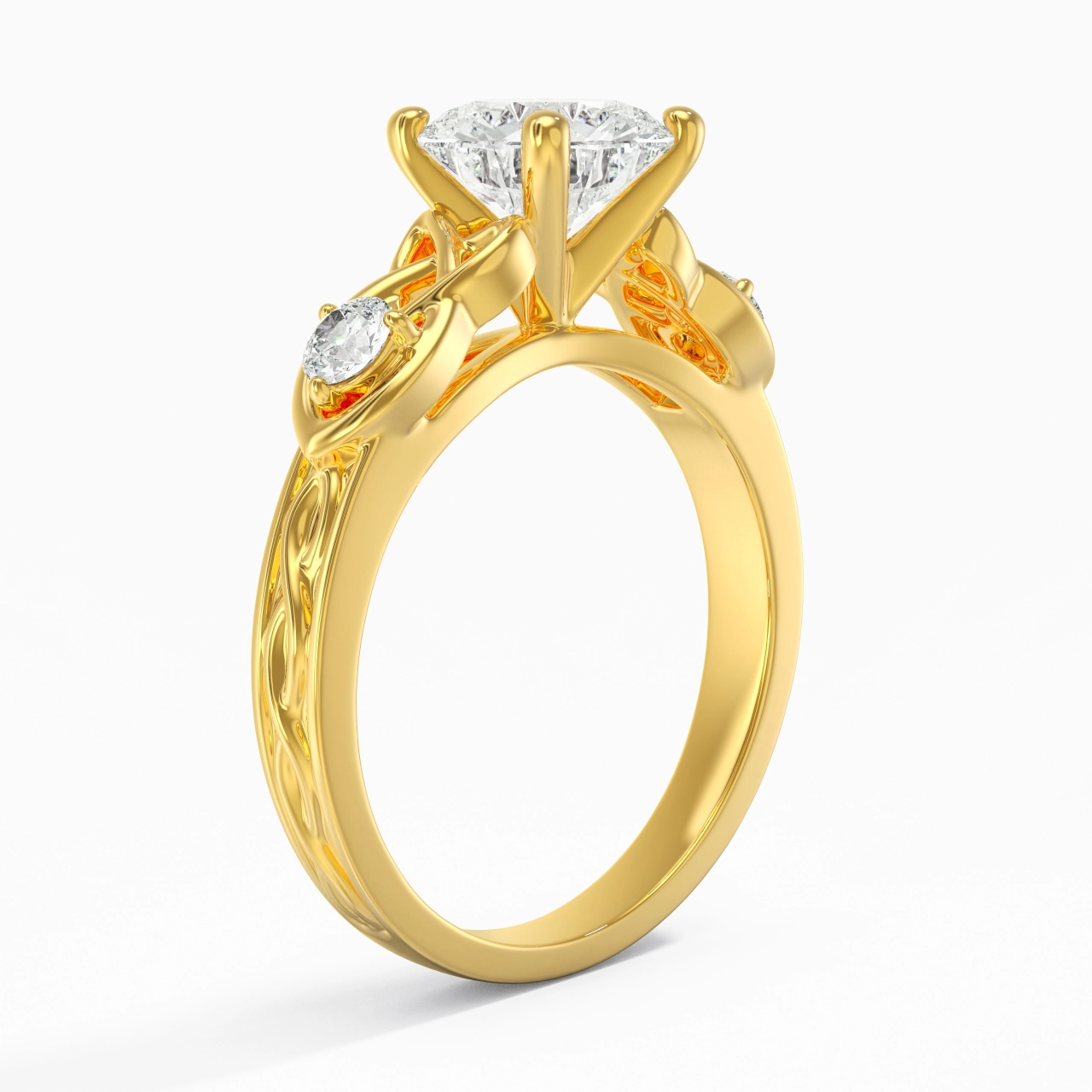 1.50ct Moissanite Engagement Ring 18K Gold