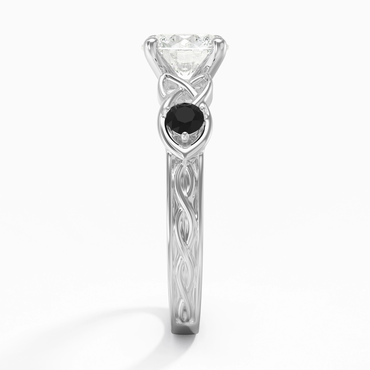 Vintage Unique Round 1.50ct Cubic Zirconia Engagement Ring