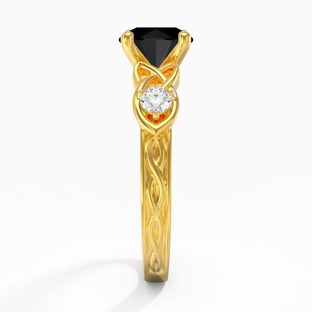 Vintage Unique Round 1.50ct Cubic Zirconia Engagement Ring