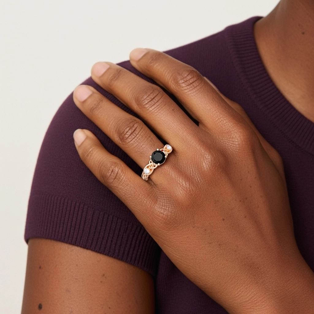 Vintage Unique Round 1.00ct Cubic Zirconia Engagement Ring